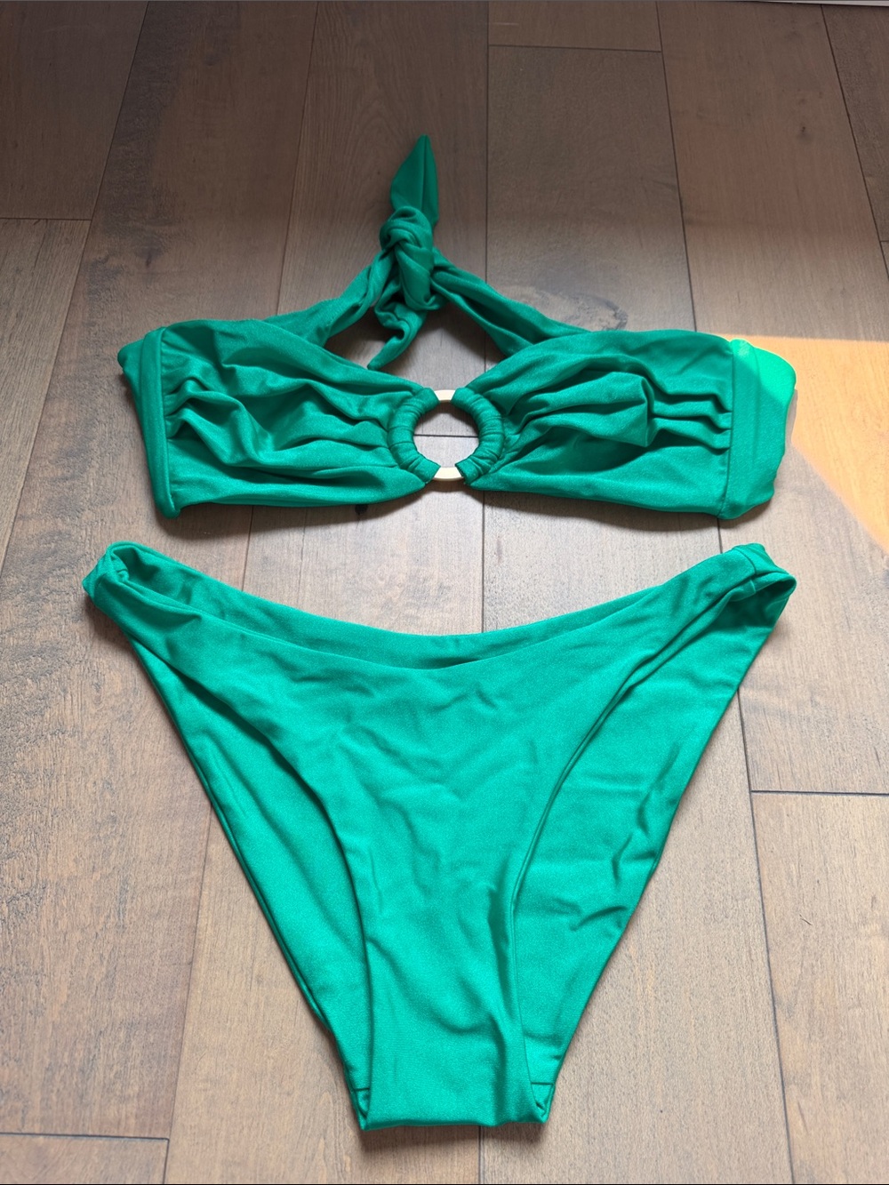 Kulani Kinis Strapless Emerald Green Bikini Set